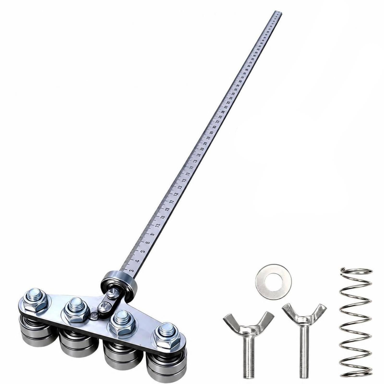 Binario di Guida per Circolare con Righello Incorporato Rotaia di in Acciaio Inossidabile 201 Spessore 3 Mm Base a Rotolamento con Viti di Serraggio per Lavori di Precisione Legno E Pannelli