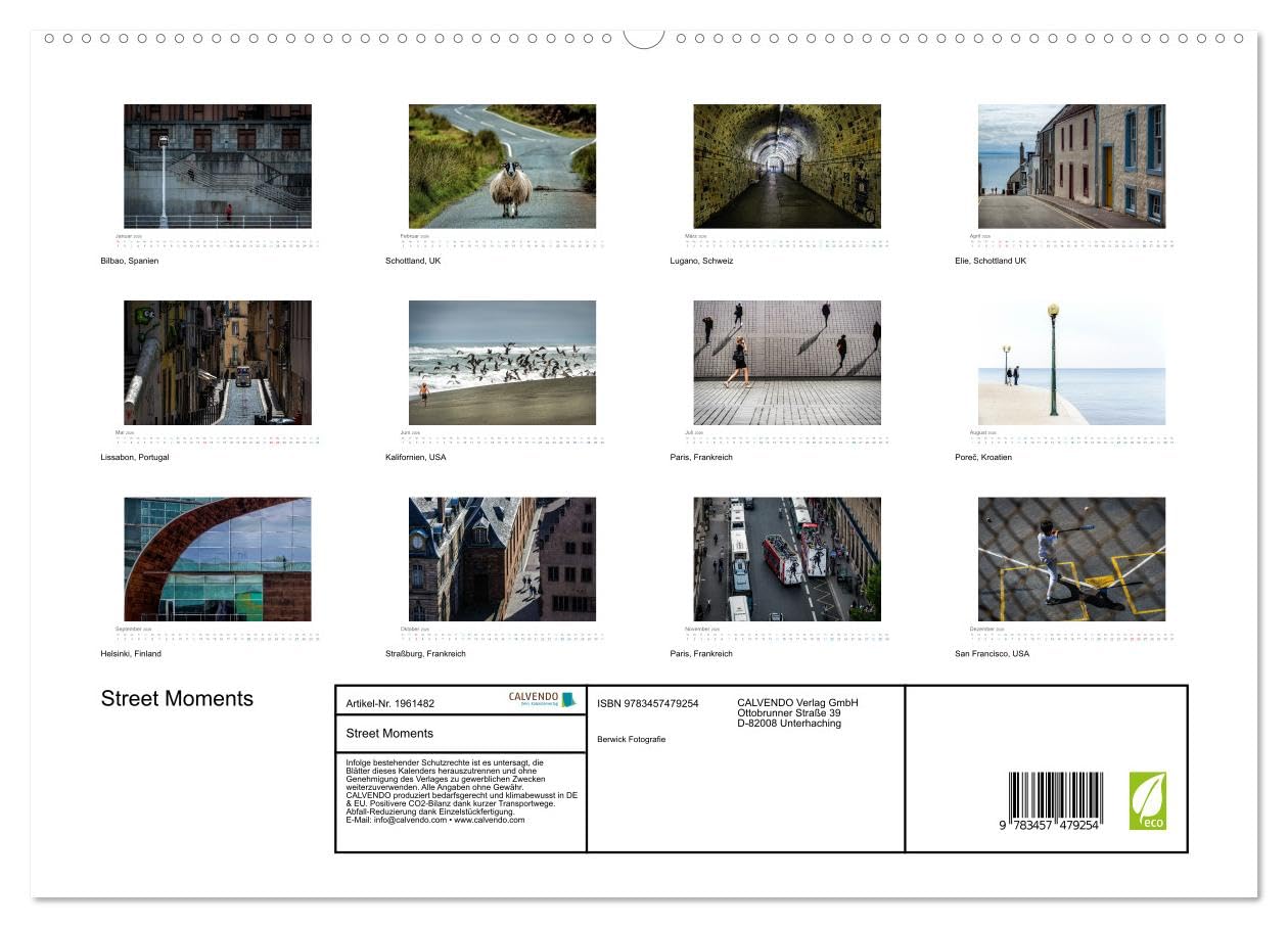 Street Moments (hochwertiger Premium Wandkalender 2026 DIN A2 quer), Kunstdruck in Hochglanz: Lebendige Straßenszenen von Europa bis Amerika (CALVENDO Kunst)