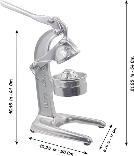 Miniatura 4 de Prensa naranja exprimidor mexicano de cítricos estilo vintage para encimera de cocina de limonada naranja, prensa de aluminio fundido antiguo