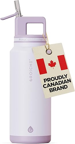 Miniatura 11 de GROSCHE Alpine Flip n' Sip - Botella de agua aislada de 16 onzas para niños, acero inoxidable, a prueba de fugas, con pajilla, perfecta para Azul