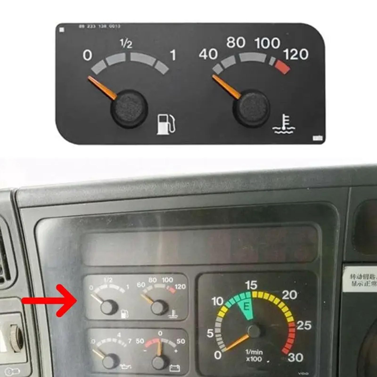 Indicatore digitale del livello ' olio e della temperatura ' acqua 1434134 1109997 1423207 per camion con display LCD e funzione allarme Monitoraggio della temperatura del motore