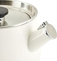 Vista 9 de KitchenAid Teakettles Enamel-on-Steel Stovetop Whistling Teakettle, Induction Ready, Stainless steel Lid, 2 Quart - White