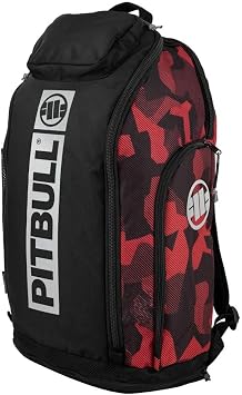 PITBULL - Backpack For Men And Women, Sports Backpack, Practical Hiking Backpack, Very Spacious Camping Bag - Red