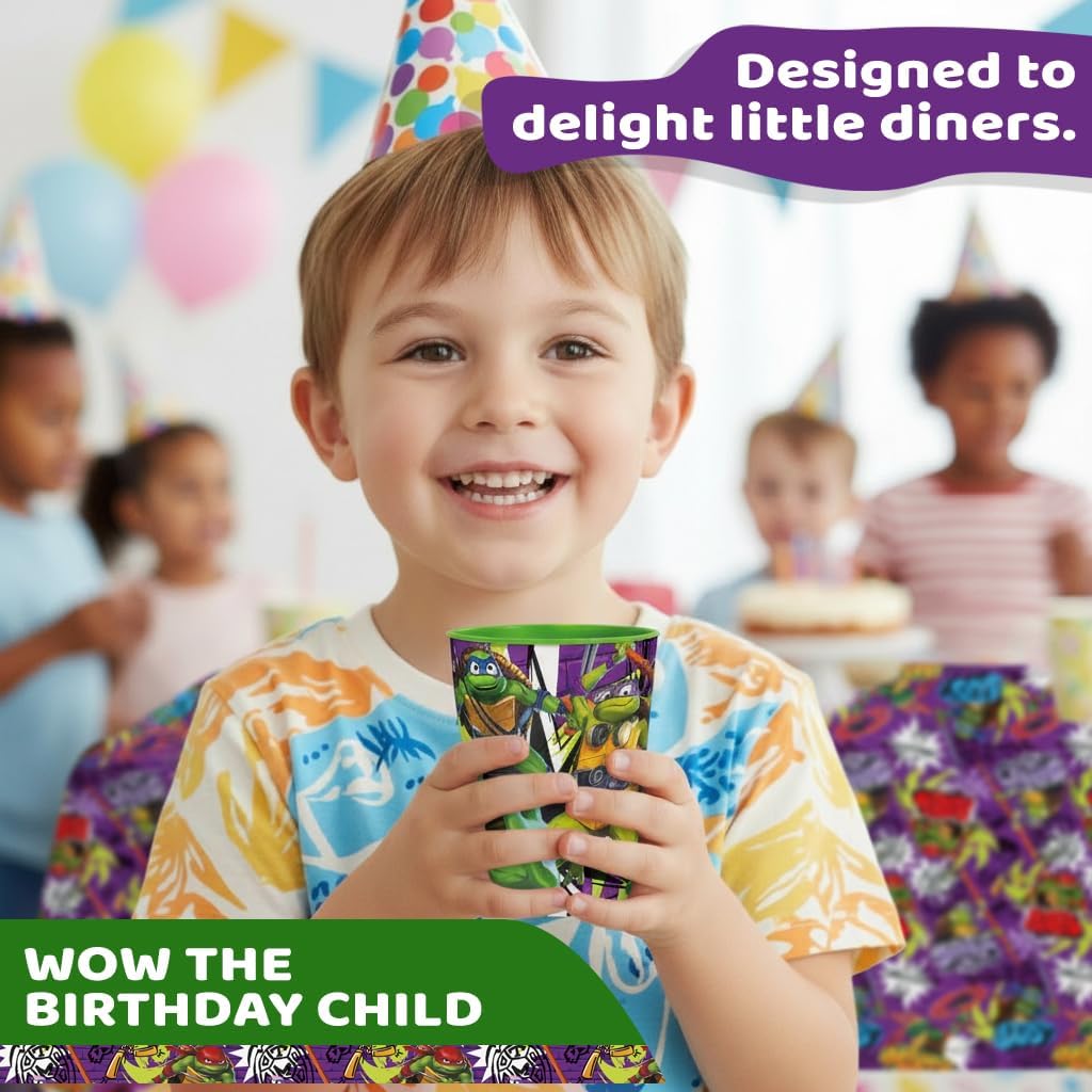 Unique Teenage Mutant Ninja Turtles TMNT 12 Pack 16 oz Plastic Reusable Favor Cups – Birthday Party Supplies, Goodie Bag Favors, Kids’ Drinkware & Take-Home Gifts