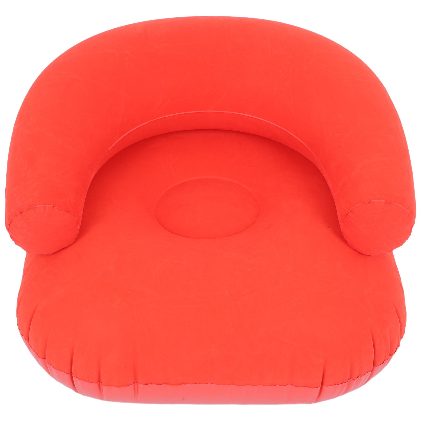 Fauteuil gonflable orange en flocage doux et pliable Luxshiny