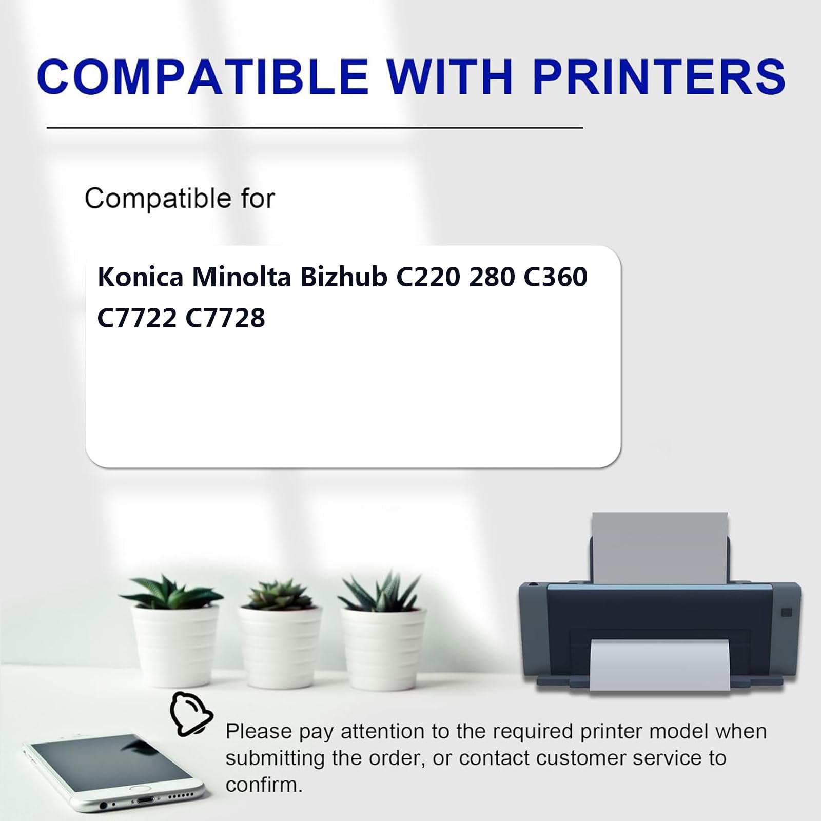 DR-311 Unité de Tambour Compatible pour Konica Minolta Bizhub C220 280 C360 C7722 C7728 Imprimante, Haute Capacité 120000 Pages,Black-1 Pack