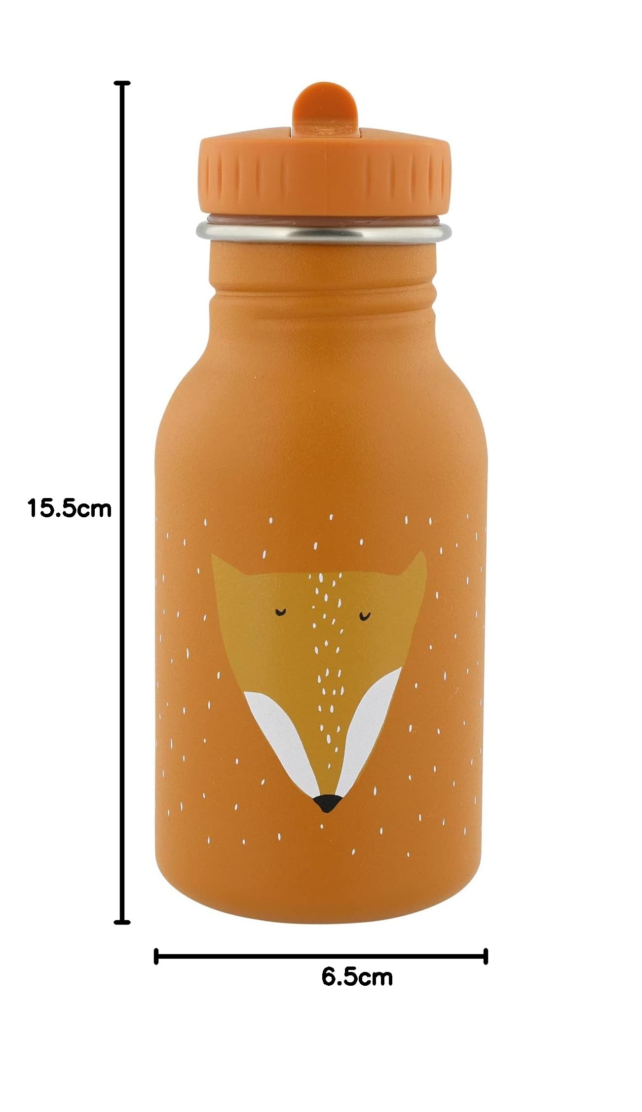 Trixie - Gourde pour Enfants en Acier Inoxydable 350ml - Mr. Fox (Renard)