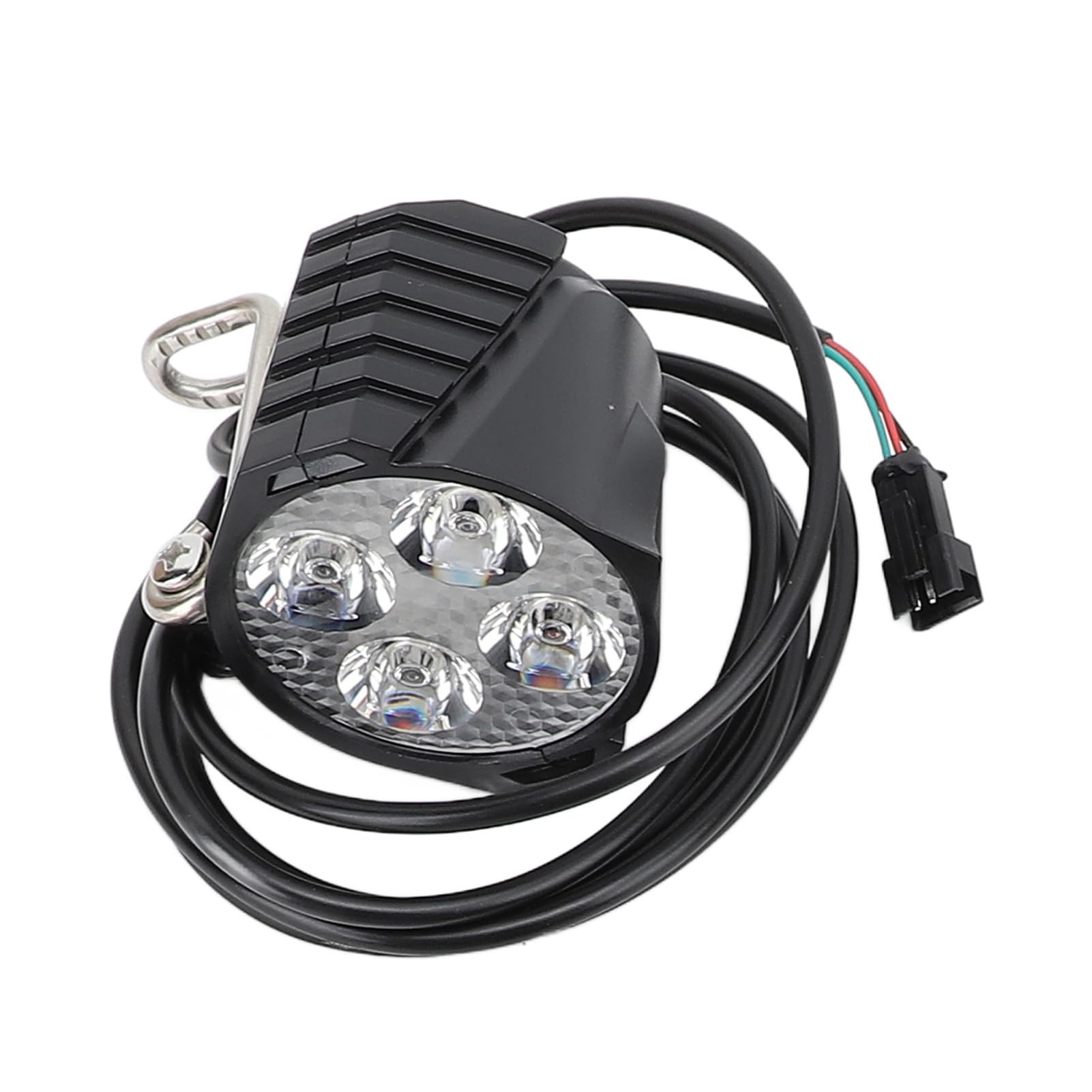 CHICIRIS - Conjunto de luces de bicicleta eléctrica, faro LED y luz trasera con botón de conmutación de bocina, advertencia de freno y intermitente, para bicicleta eléctrica 24 V 36 V 48