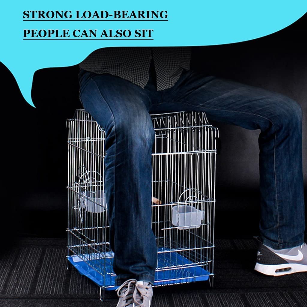 Lovely PET'S KINDOM-13.5" Zinc Bird cage for Cocktail, Parrot,Cuttlefish Bone Holder,with Cuttlefish Bone, 2cups,1perch Stick L:13.5", B:13.5", H:20"-Colors May Vary 4