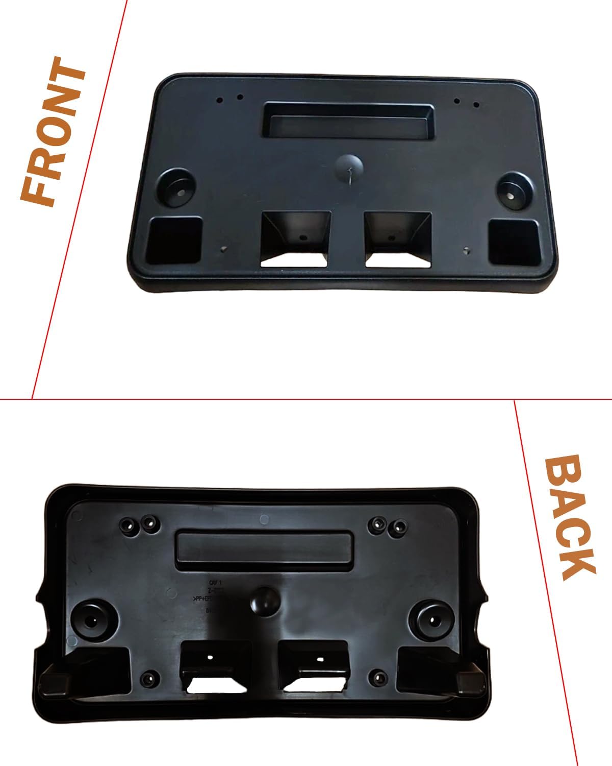 Front License Plate Frame for GMC Sierra 2500 HD 3500 HD 2020 2021 2022 2023 Front Bumper License Plate Holder Mounting Bracket Cover Replace# 84186107 Partslink# GM1068228