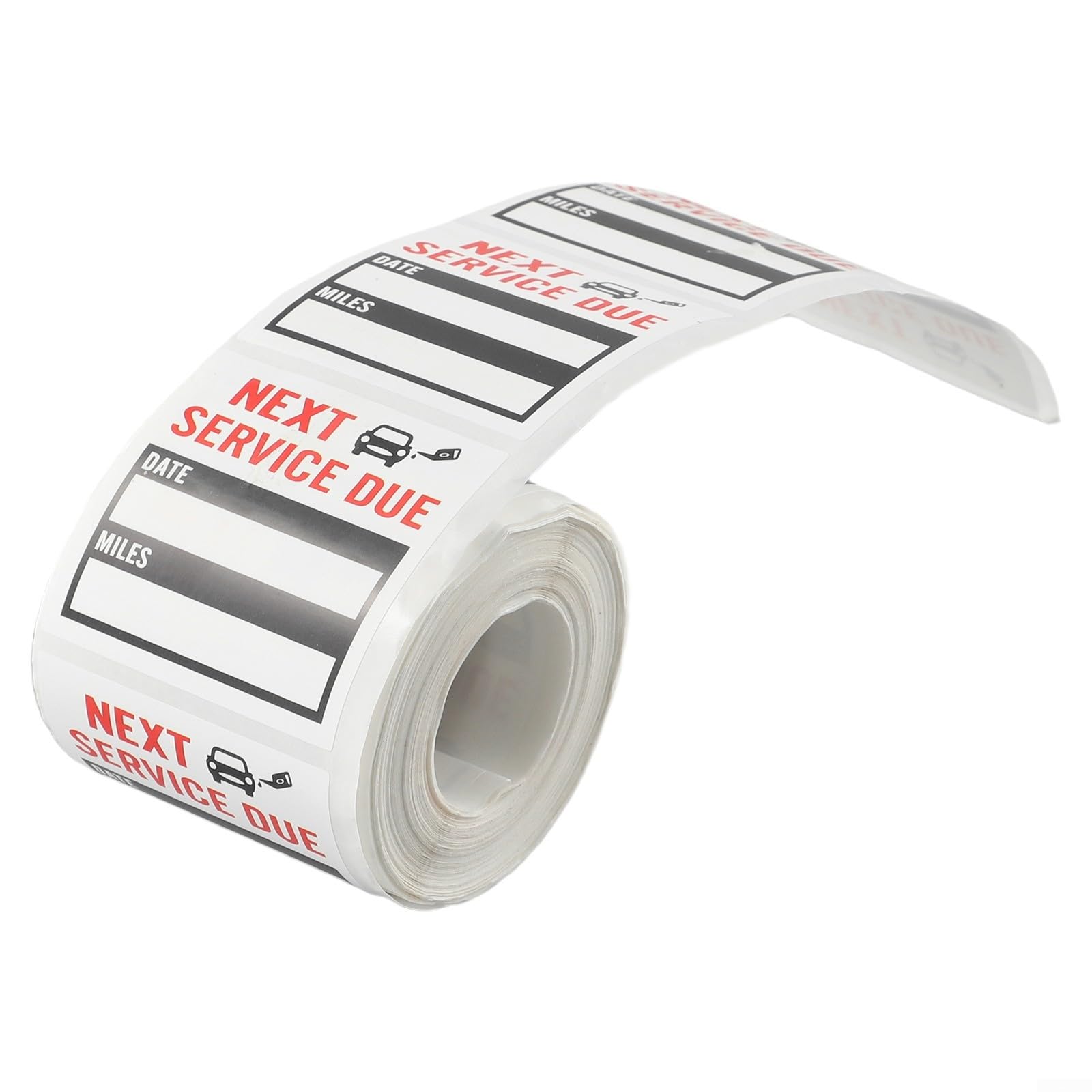 300-Piece Oil Change Service Reminder Stickers, 2 x 2 Inch Clear Repositionable Labels on Lite Stock – For Easy-to-Write, Low-Tack for Automo
