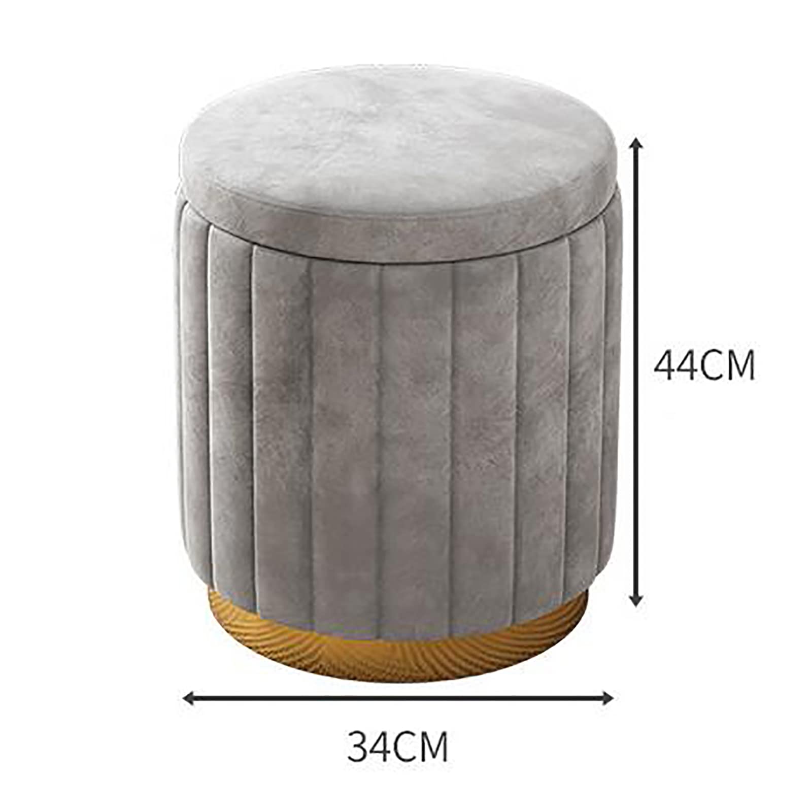 Amazon.com: Velvet Vanity Stool with Storage,Round Storage Ottoman 