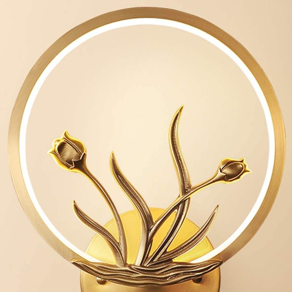 ファッションモダンミニマリストLDEウォールランプ銅花彫刻銅ウォールランプリビングルーム階段ランプ寝室パーソナリティクリエイティブベ