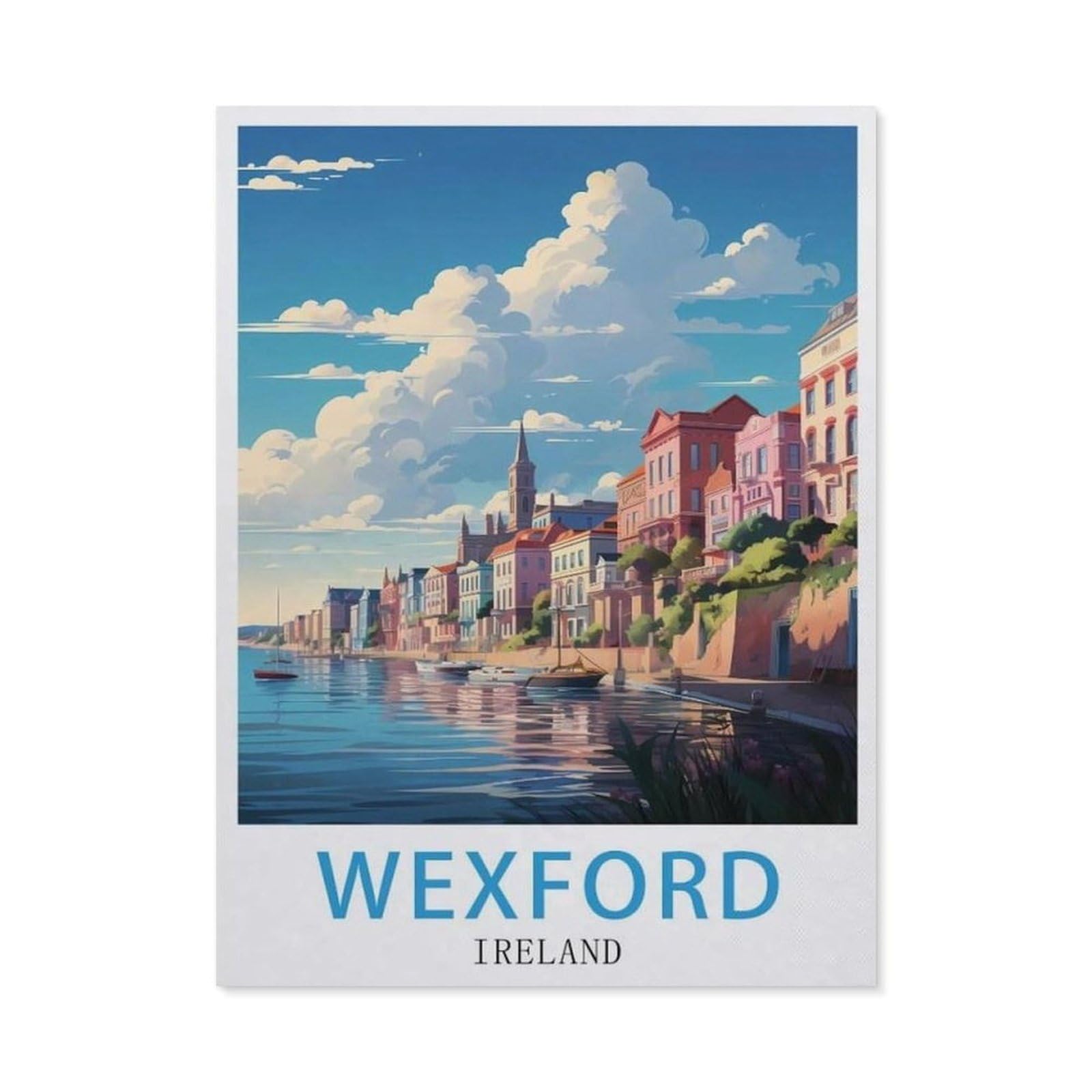 Vintage Metal Tin Sign，Wexford Ireland(15x30cm）