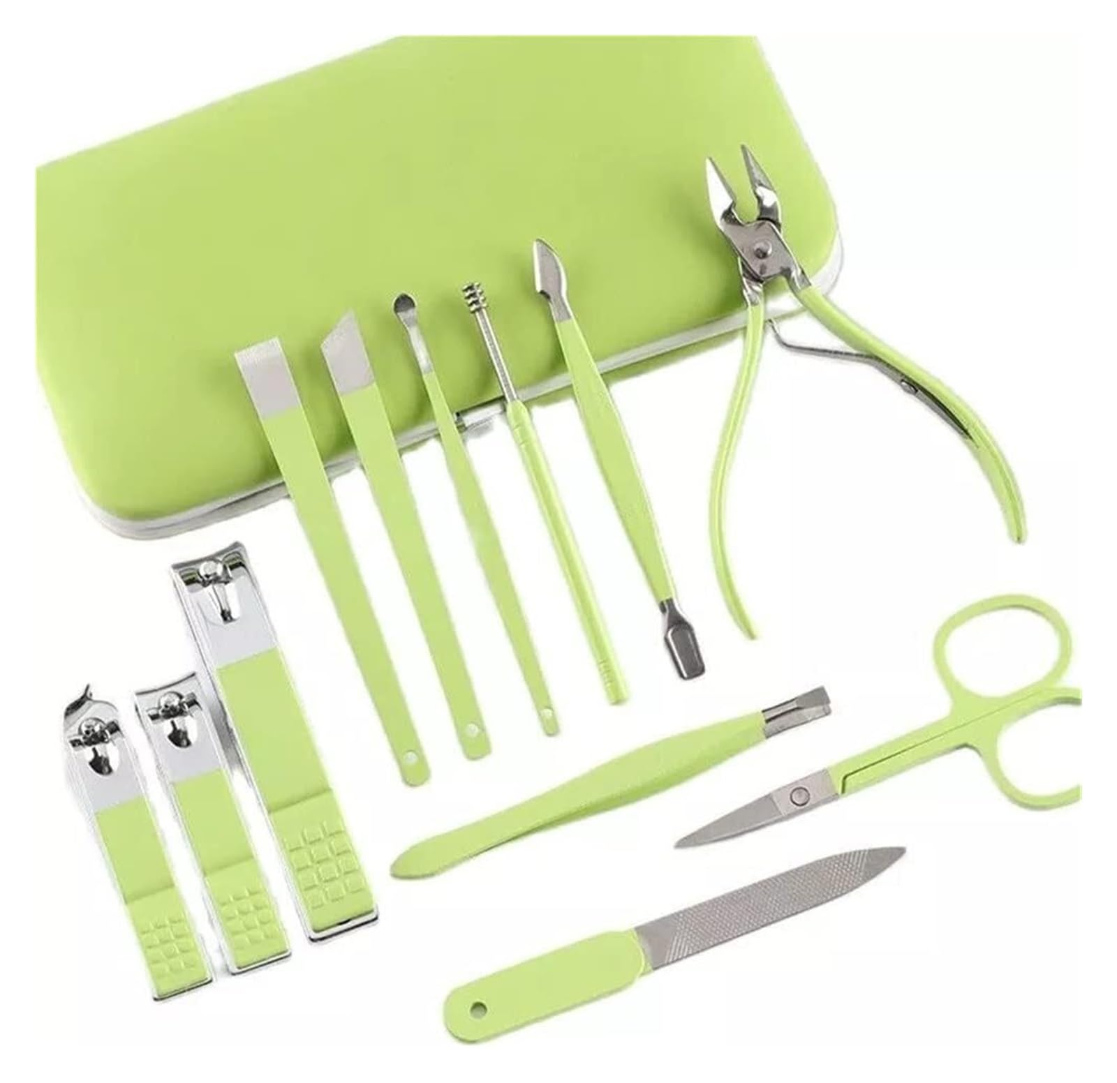 Set de Cuidado de uñas Kit de manicura de Acero Inoxidable con alicates para cutículas, Tijeras y cortaúñas