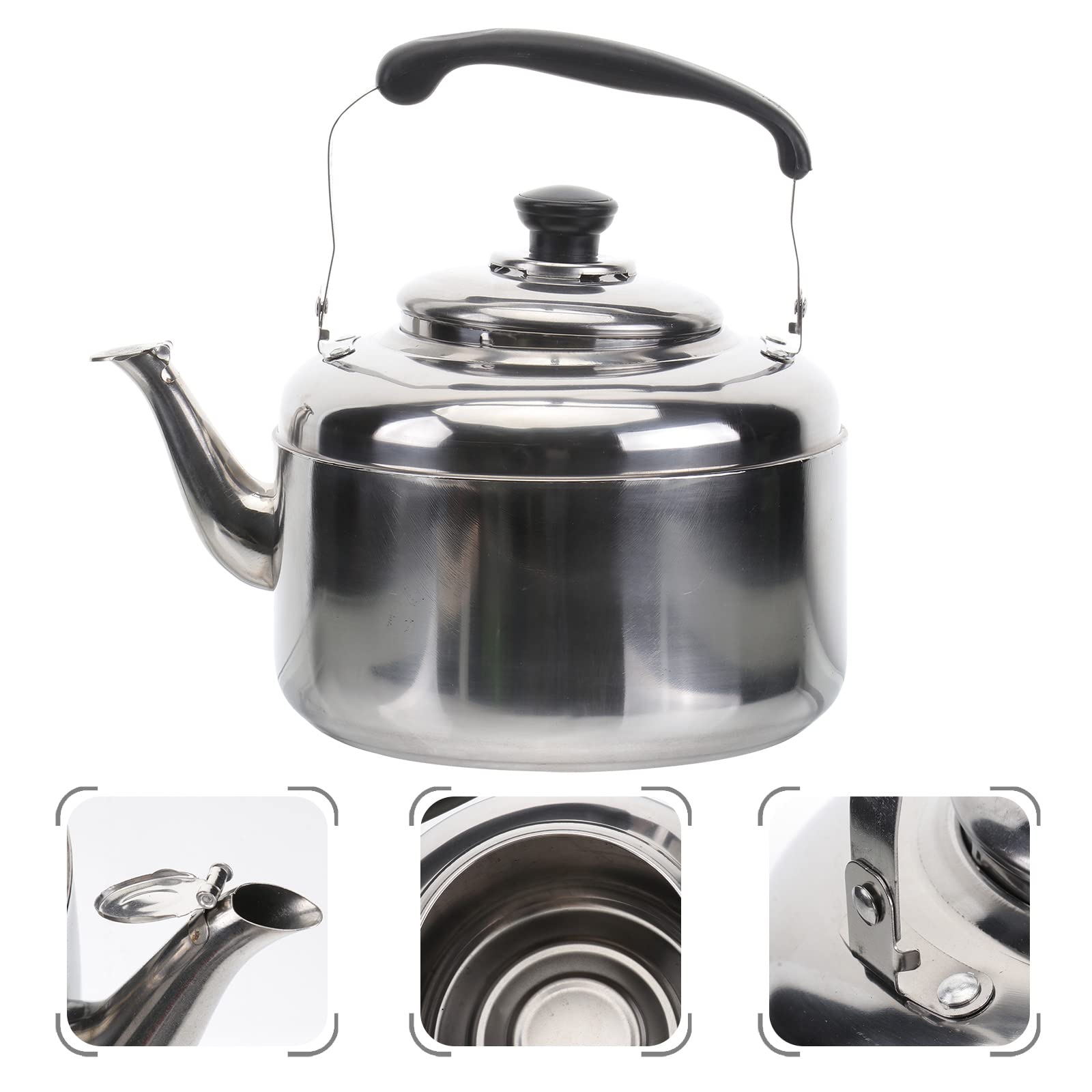 1pc Bollitore ronzante Bollitore per tè in acciaio Teteras para Hervir Agua Gas Top Teiera Piano cottura Bollitore Stufa esterna Bollitore Piano cottura a induzione Piano cottura Riscaldamento Bolli