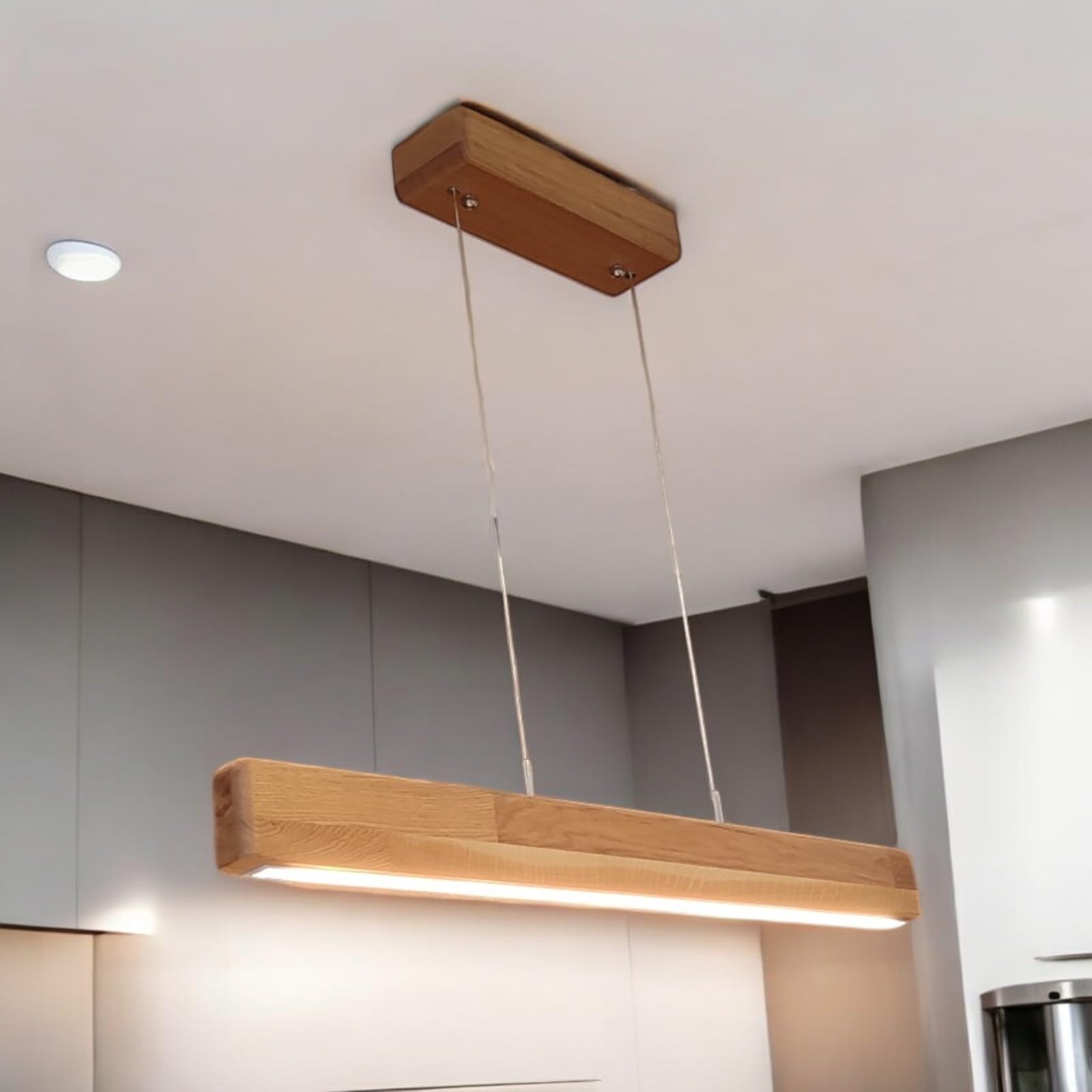 LED Pendelleuchte Holz Breite 115cm kaufen