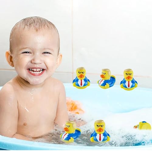 Miniatura 7 de Nuwani Trump 2024 - Pato de goma con corbata roja, juguete de baño patriótico para adultos, fanáticos y profesionales de negocios