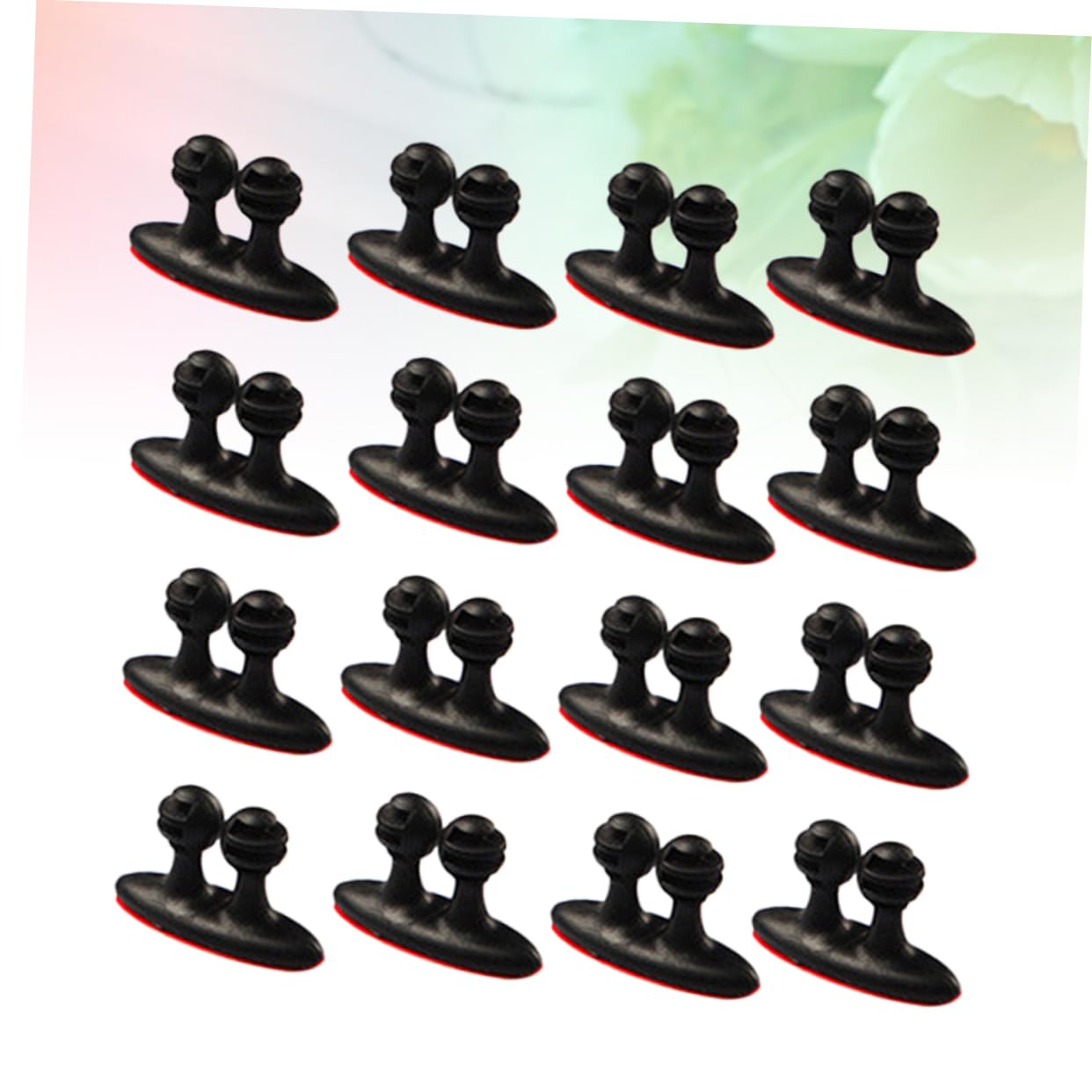 jojofuny 96stücke Teiliges Kabelbinder Clips Praktische Für Auto Und Haushaltskabel Vielseitige Organizer Für Ladekabel Und Ohrhörer Selbstklebend Und Platzsparend Schwarz