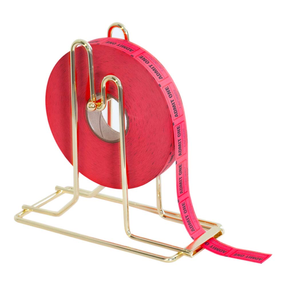 GSE Games & Sports Expert Brass Raffle Ticket Dispenser for Single Or Double Roll Raffle Tickets 1-Pack