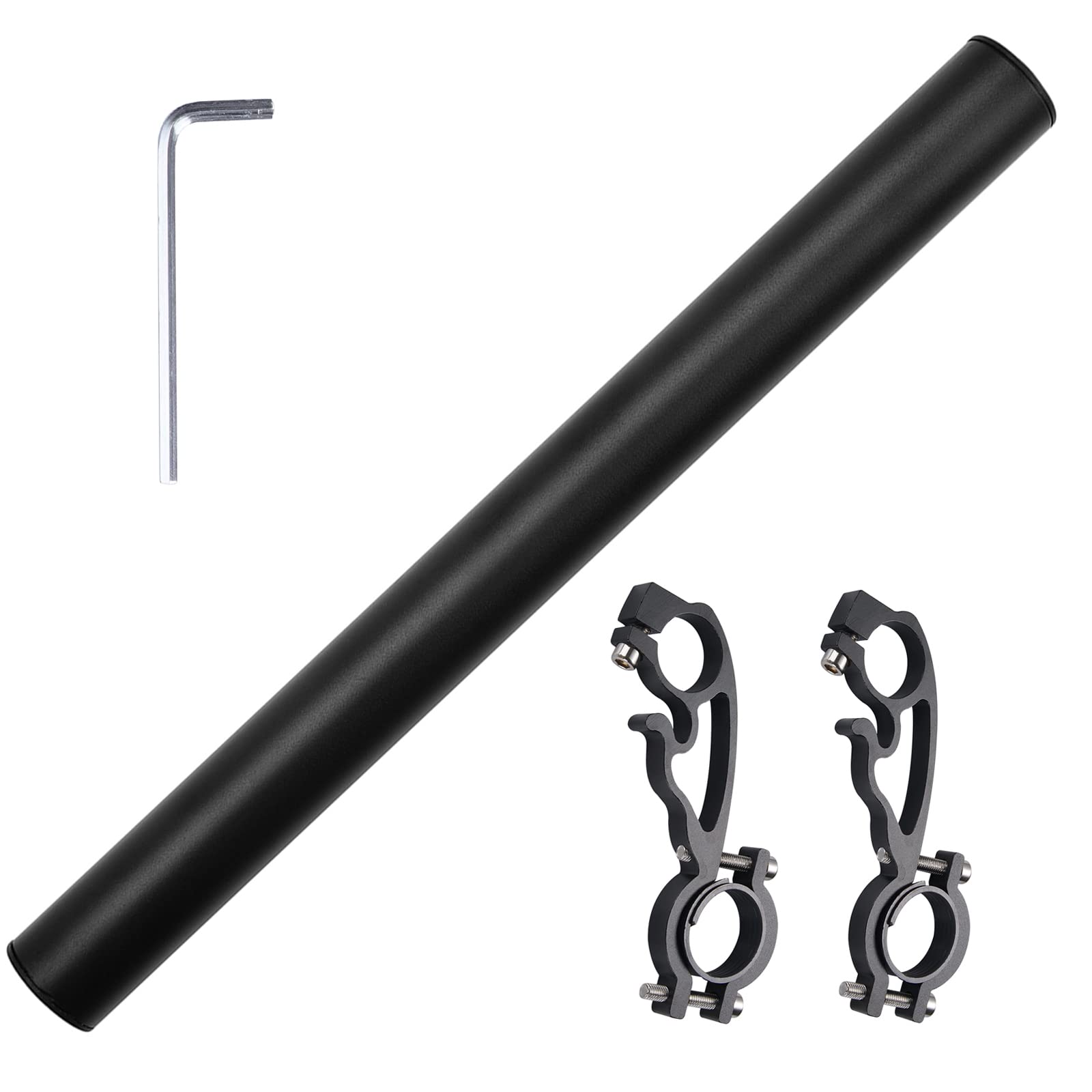 Yizhet 40cm Przedłużenie kierownicy rowerowej, przedłużka do roweru, rozszerzenie przedłużenie o średnicy 18-34 mm, latarki, smartfonów, urządzeń GPS | dla kierownica 22.2mm 25.4mm 31.8mm stop aluminium z podwójnymi zaciskami do stojaka światła, telefon,