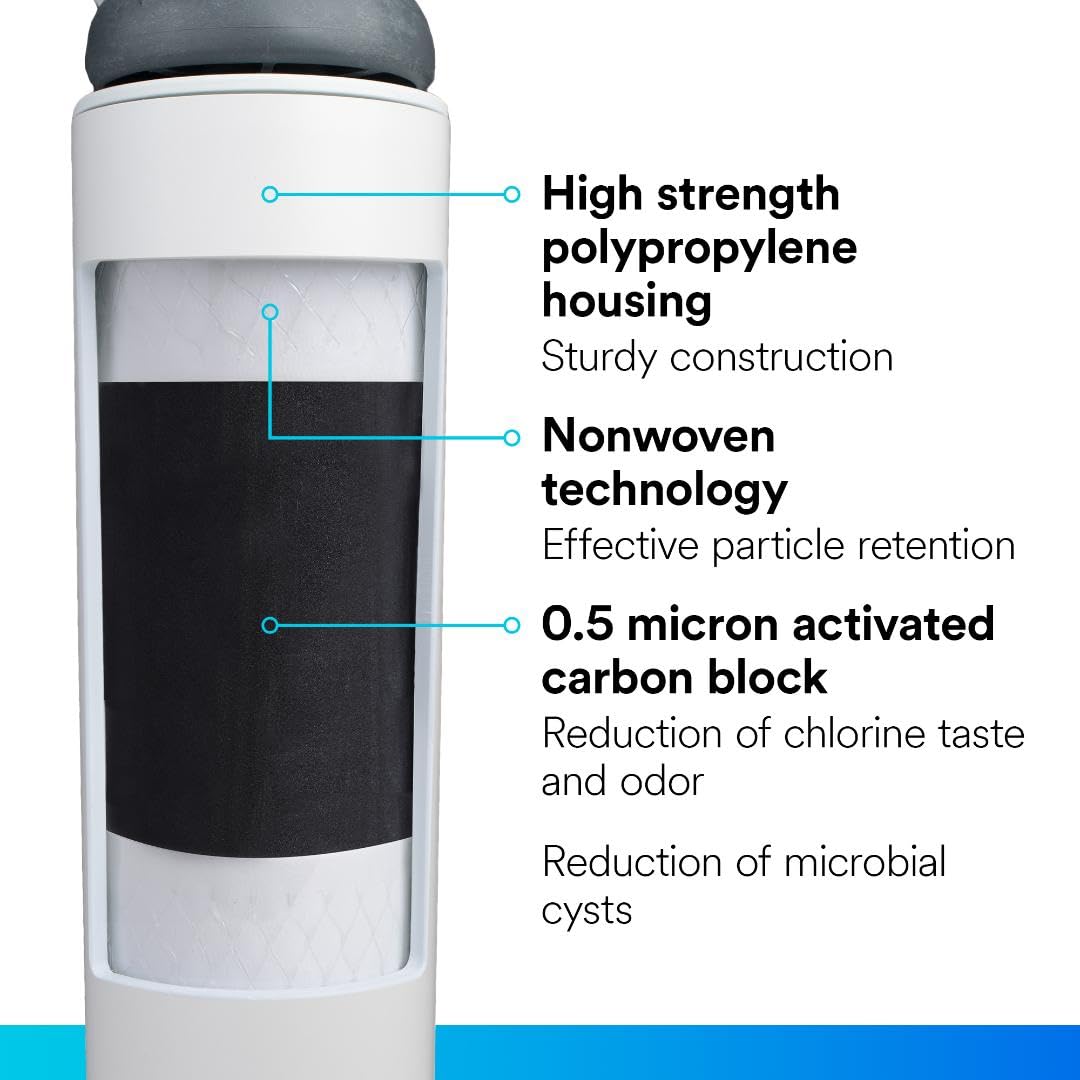 3M Aqua-Pure Replacement Filter C-Complete, for use with AP Easy Complete System, NSF Certified Reduces Chlorine Taste and Odor, Sediment, Asbestos, Cyst, Lead, Mercury, Select VOCs. 750 gallons.
