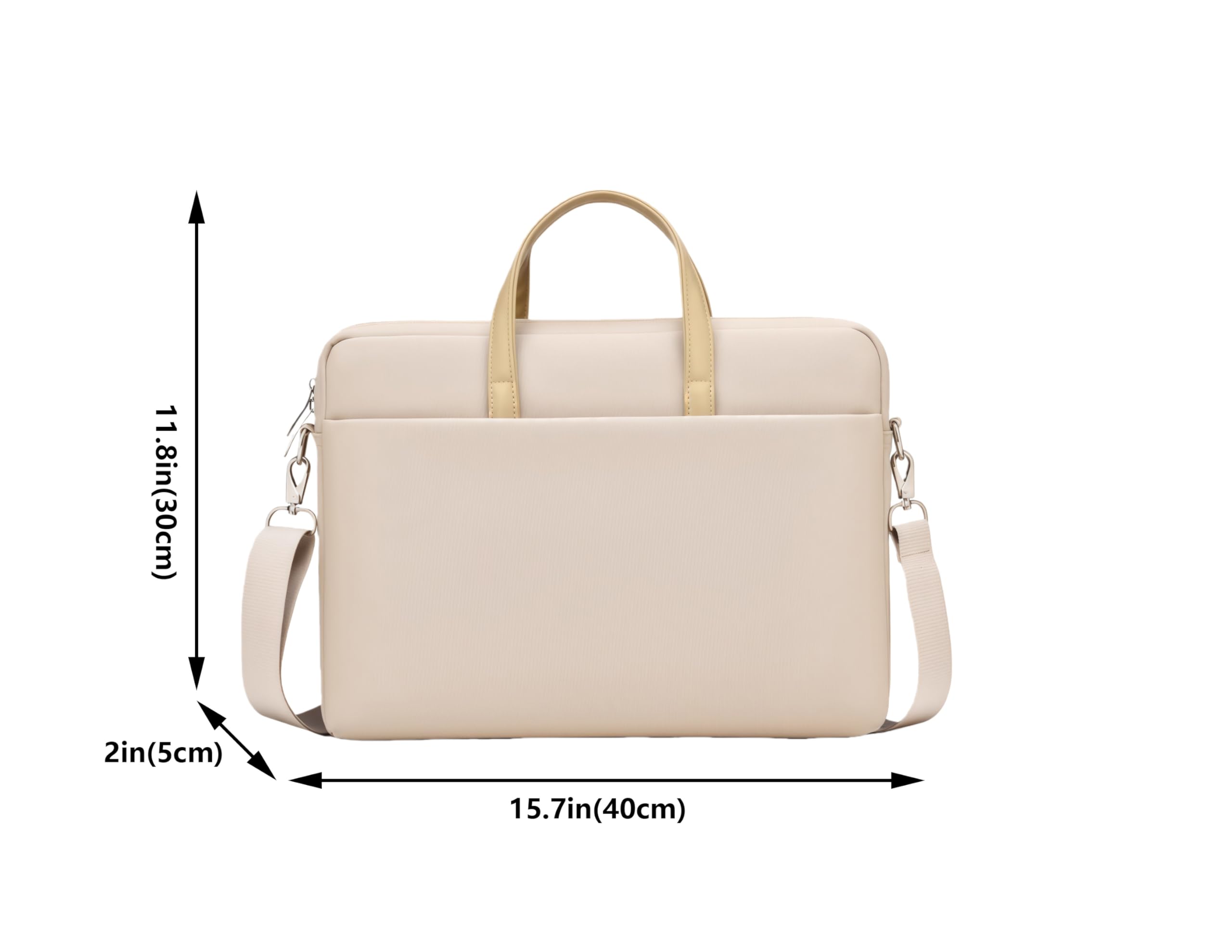 Laptoptasche für Damen und Herren, 35,6 cm (14 Zoll), 38,1 cm (14 Zoll), großes Fassungsvermögen, einfarbig, wasserdicht, Polyester, Umhängetasche