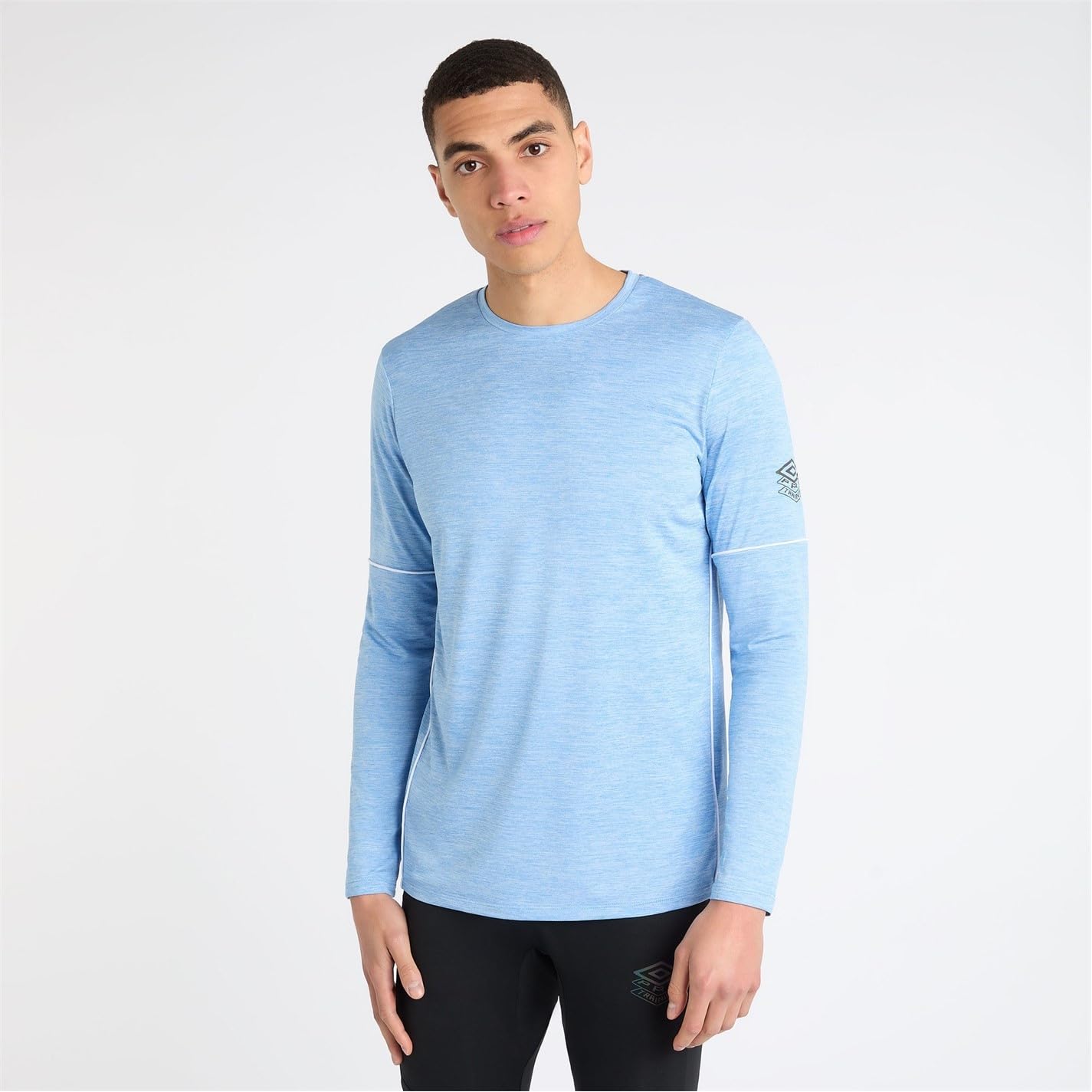 Umbro Pro Training Ls Marl Poly Tee,Light blue,L
