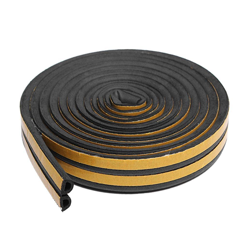 EPISENT Storm Seal - Self Adhesive Seal Strip for Doors & Windows - Weather-Strip Anti-Collision D Type Seal Strip - Rubber Seal Perfect for Noise Reducing, Soundproof, Draught, Insulation (Type D)