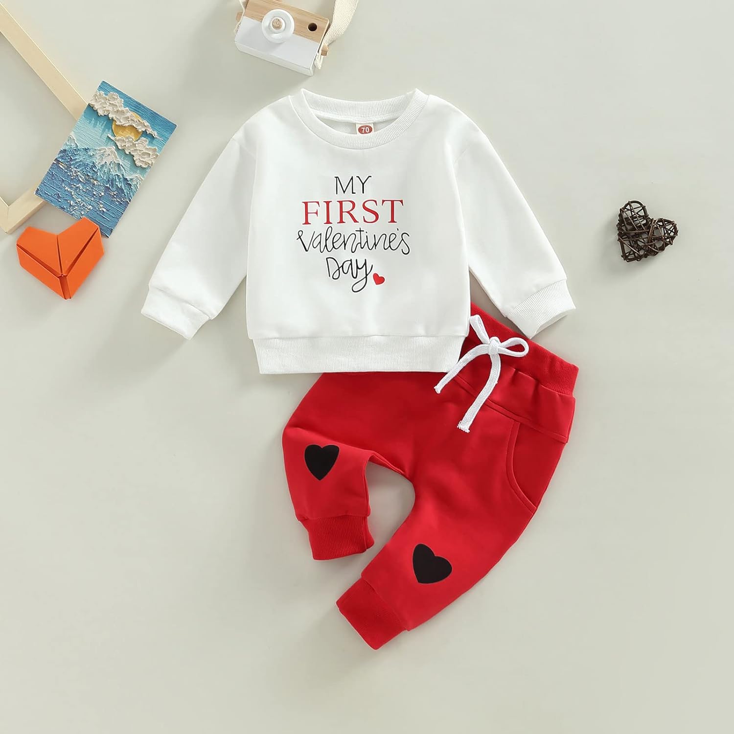 Newborn Baby Boy My First Valentine's Day Outfit KOSUSANILL