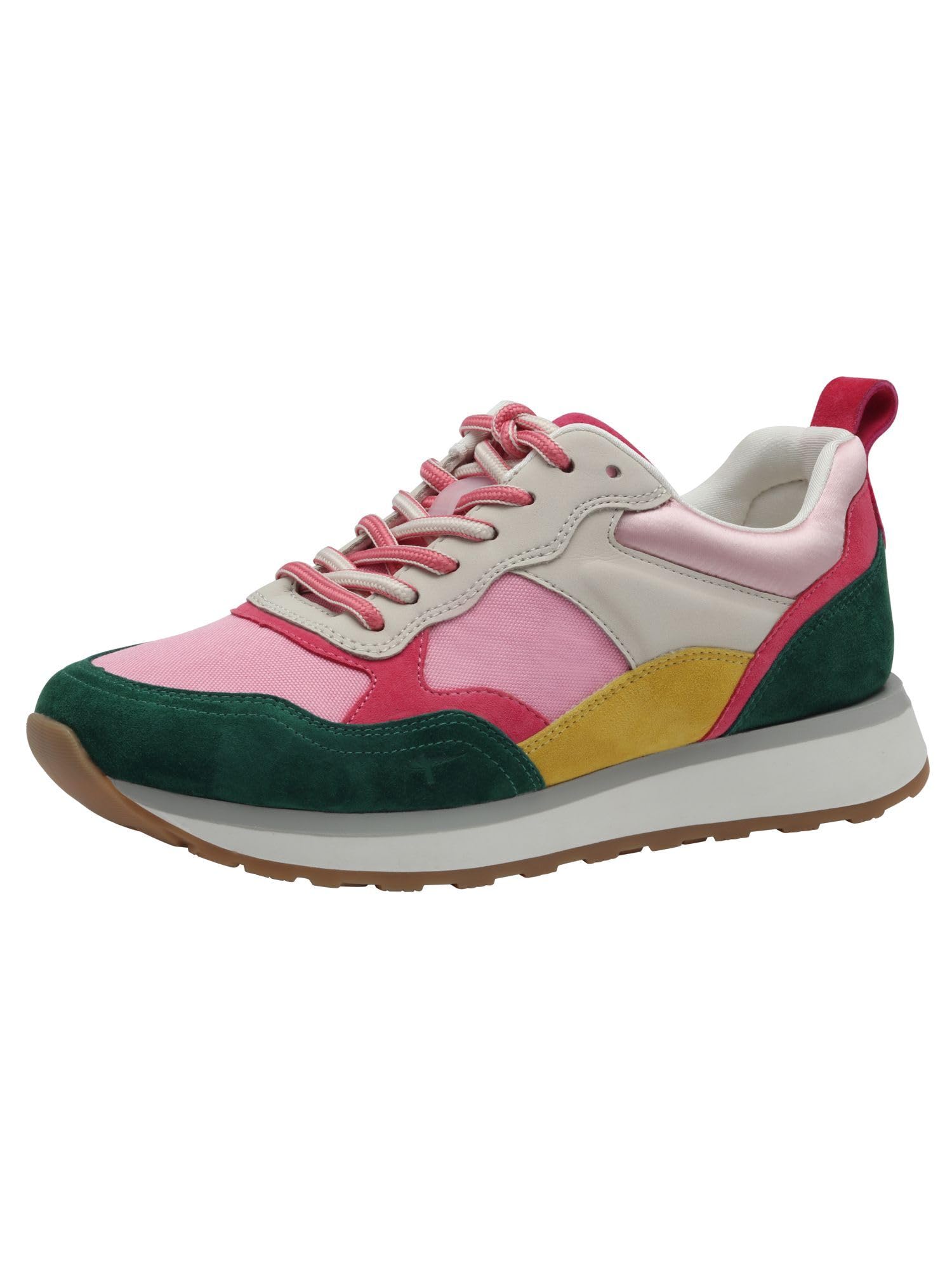 Tamaris Women's Low-Top Trainers, Women's Low Shoes, Interchangeable Footbed, 514 Pink Comb, 4 UK