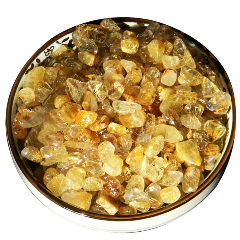 Cytryn kamienie i kryształy do dekoracji wnętrz Naturalny kryształ kruszony kamień do polerowania, owijania drutu, uzdrawiania Reiki, tworzenia biżuterii kryształów(100g)