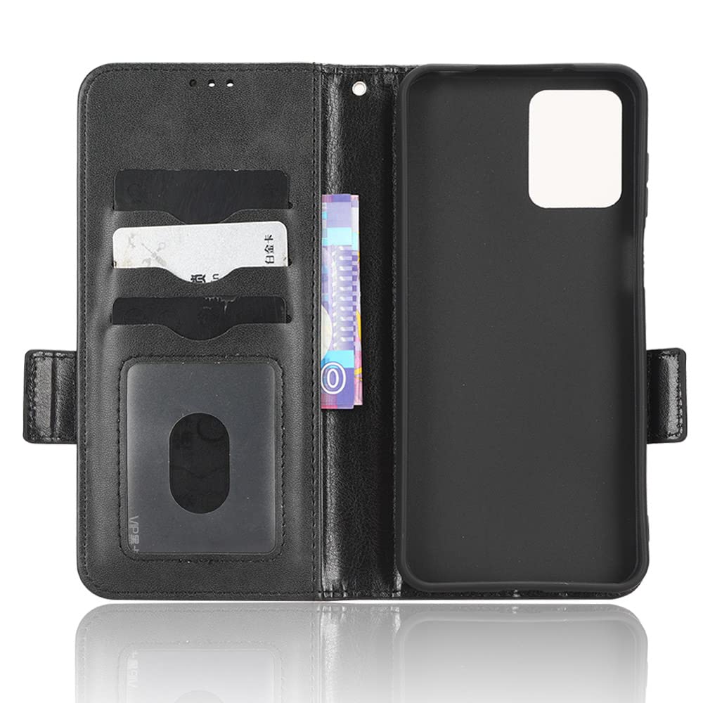 HAOYE Cover per Motorola Moto G53 5G a Portafoglio, Libro Custodia Magnetica Flip Case con Supporto di Stand/Carte Slot, Pelle PU/TPU Protettiva Caso. Rosso