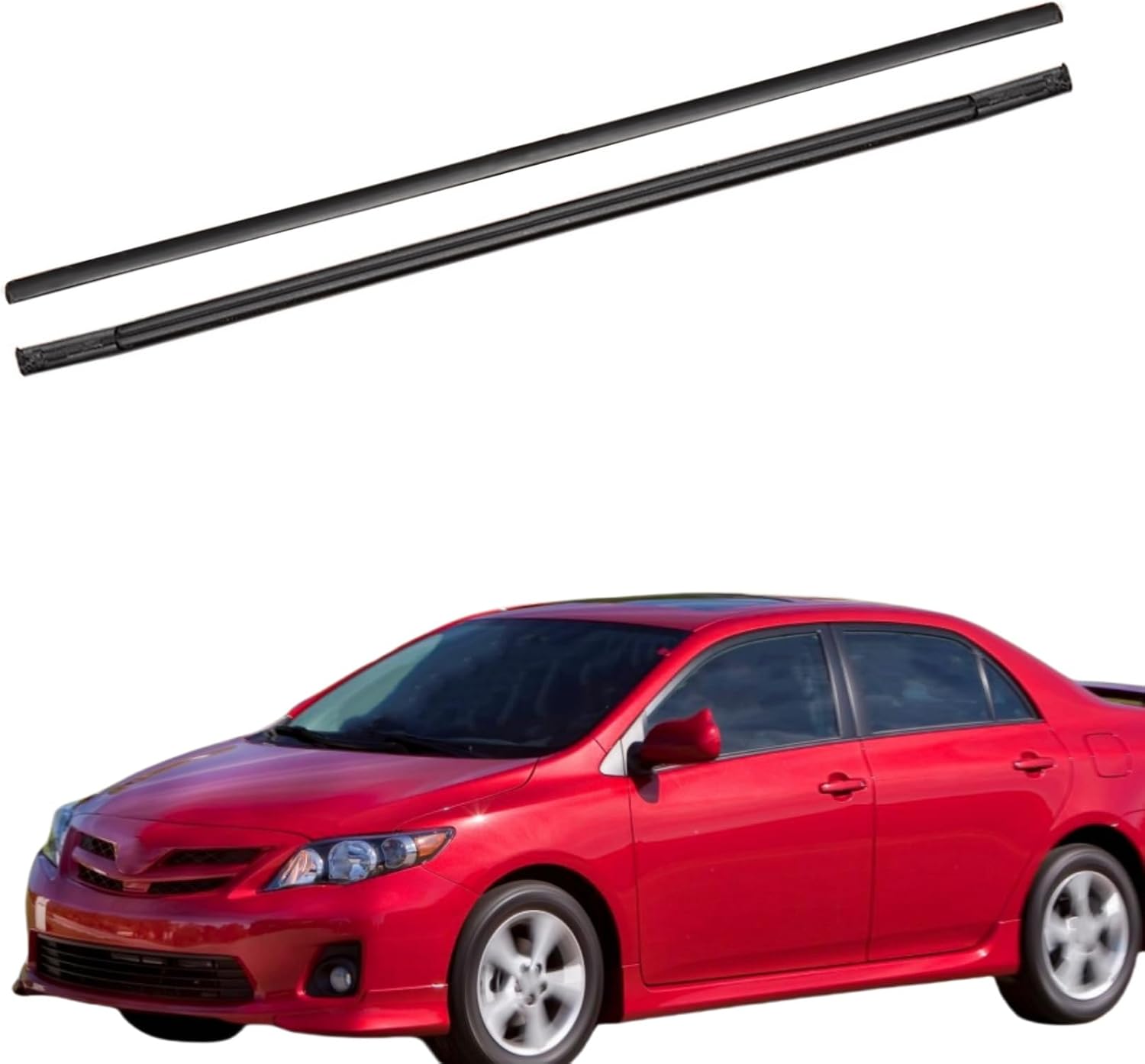 labwork Black Roof Trim Molding Kit Plastic Replacement for Corolla 2009-2013
