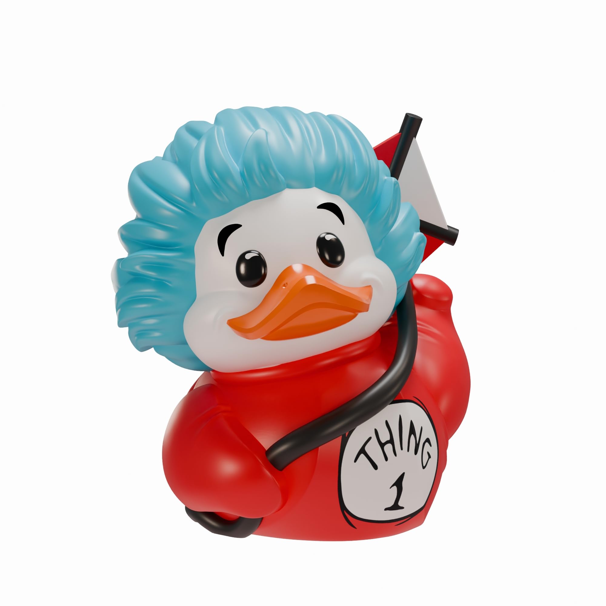 TUBBZ Collectors Edition: The Cat in the Hat - Thing 1 Cosplaying Rubber Duck Vinyl Figure – Official Collectible for Fans of Dr Seuss