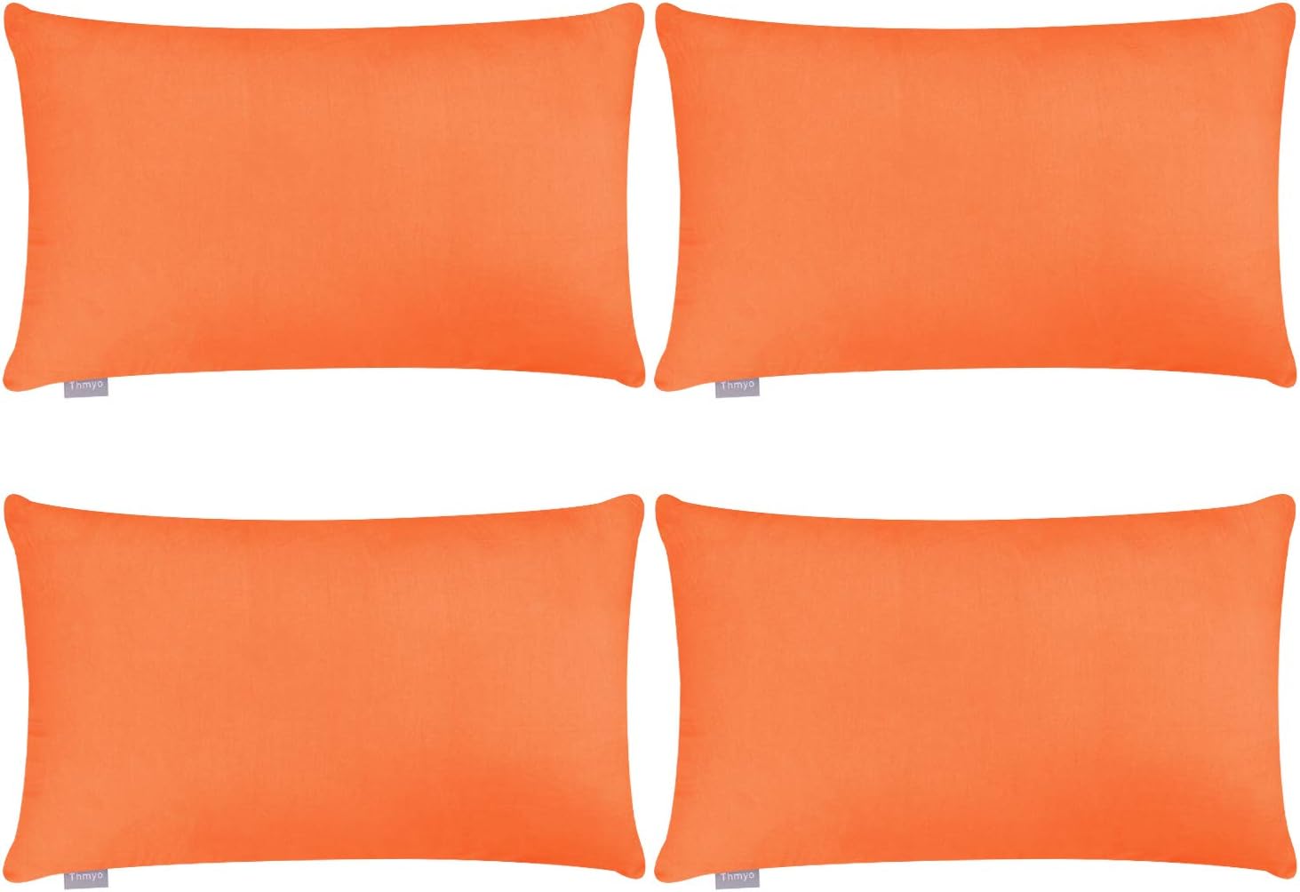 4 Pack Pillow cover,Cotton Comfortable Solid Decorative Throw Pillow