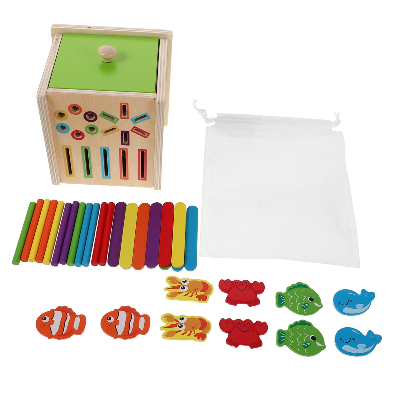 Hohopeti Montessori in Legno per Puzzle Educativo Geometrico per Sviluppo Abilità Motorie e Riconoscimento Colori