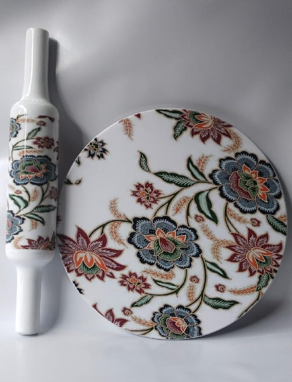 Samyuktha Natural Stone Printed Chakla Belan for Rolling and Baking – Enhance Your Culinary Creations with Style and Precision– 12-Inch Diameter