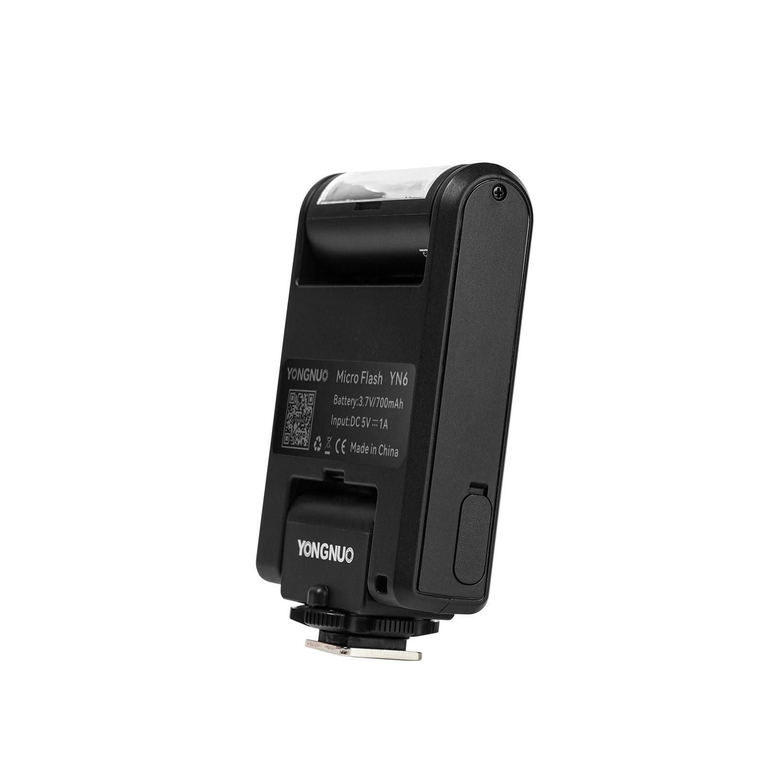YN6 Mini Hot Shoe Flash Design Compatto con Livelli di Uscita Regolabili per Fotografia Professionale Dimensioni Portatili (Nera)