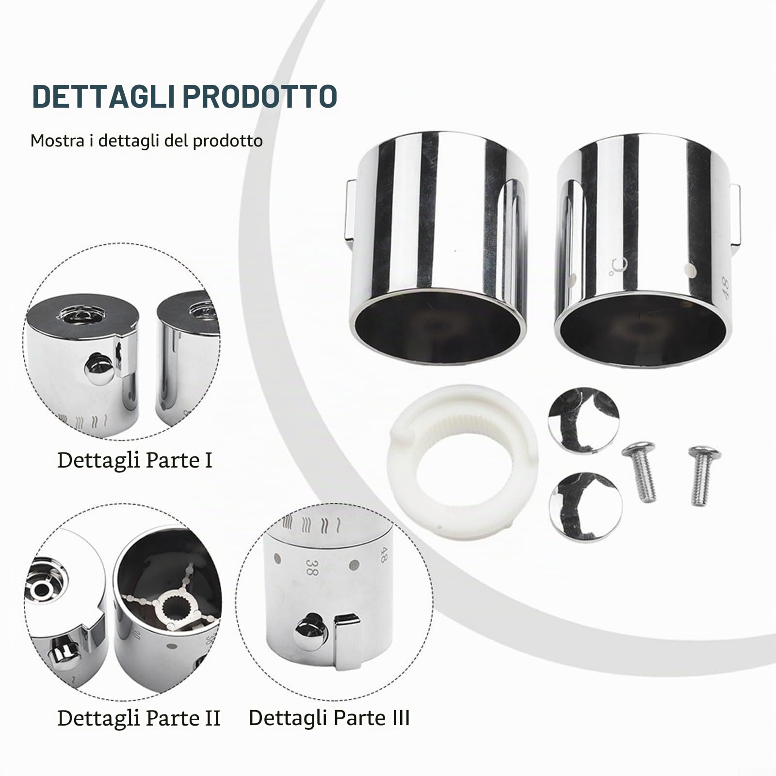 2 Pezzi Maniglie Rubinetto in Plastica per Doccia e Vasca Rubinetto Maniglie Caldo e Freddo Sostituzione Rubinetti Maniglie Cucina e Bagno Accessori