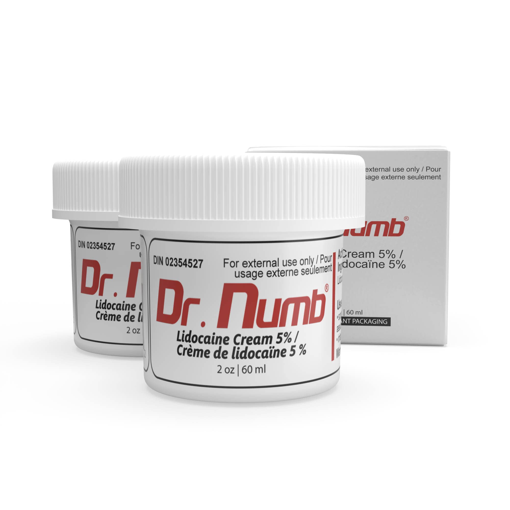 Dr. Numb Tattoo Numbing Cream - 2oz || 5% Lidocaine Topical Anesthetic Cream - Maximum Strength with Vitamin E for Pain Relief of Tattoos, Waxing, Microneedling, Piercing, Microblading, Burning (2)