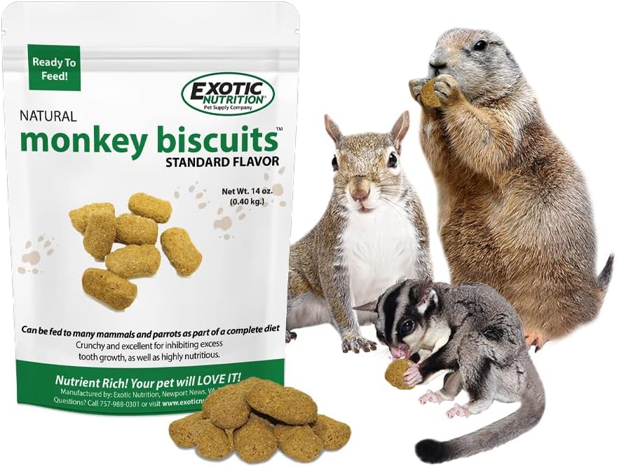 Miniatura 3 de Monkey Biscuits (naranja, 9 libras) - Galletas saludables y crujientes para perros de pradera, loros, ardillas, planeadores de azúcar, hámsters