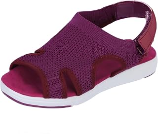 Sandalias de trekking para mujer con plantilla, sandalias de mujer de malla de verano, zapatos ortopédicos ajustables para conducir, zapatos planos, transpirables, ligeros, para caminar, atléticos, al