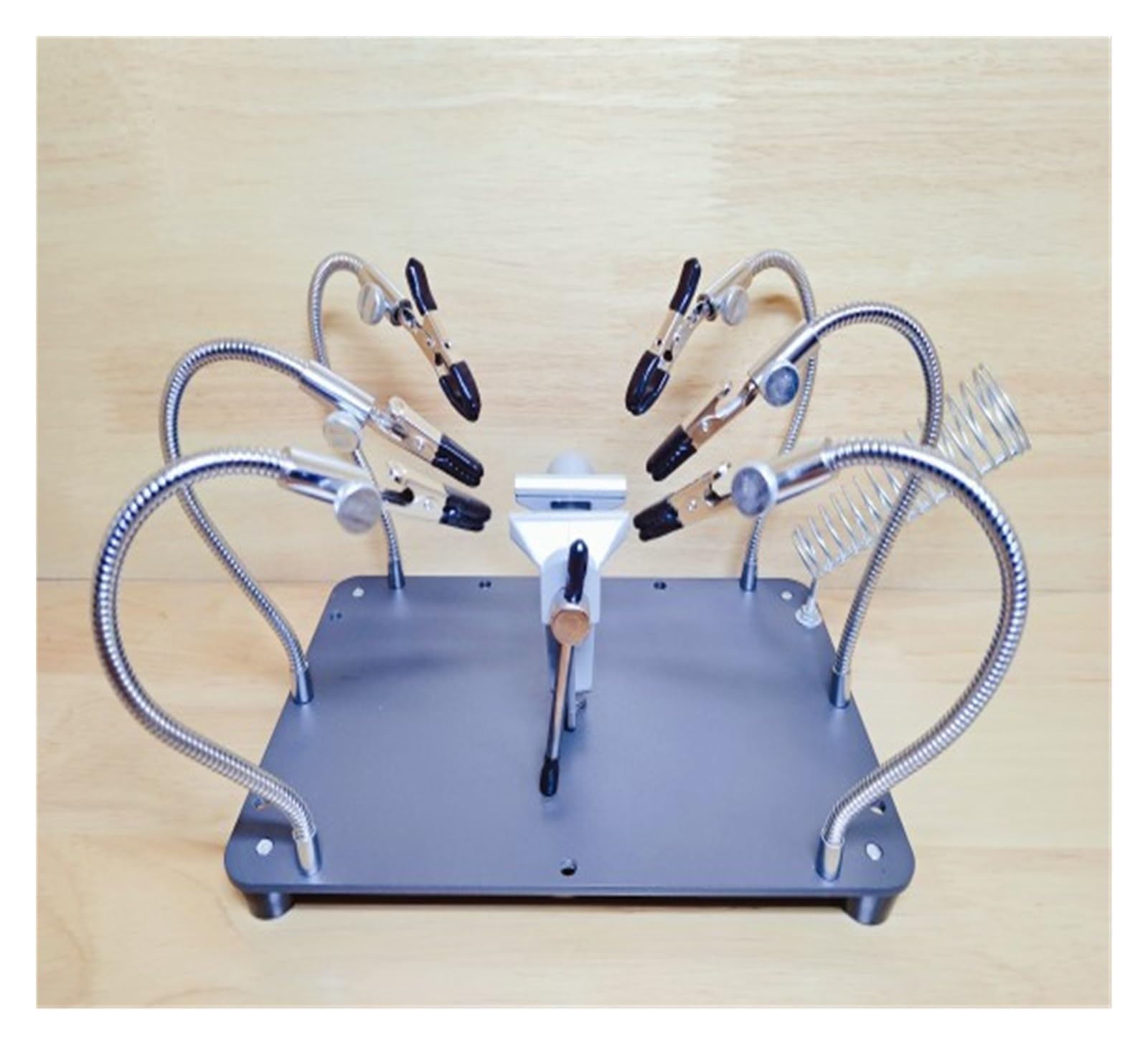 Ausilio per saldatura a terza mano, Stazione di saldatura Strumento di terza mano Configurazioni multiple Riparazione elettronica multifunzionale Confezione da 1(6clamps+modifiedvise(withluotieframe))