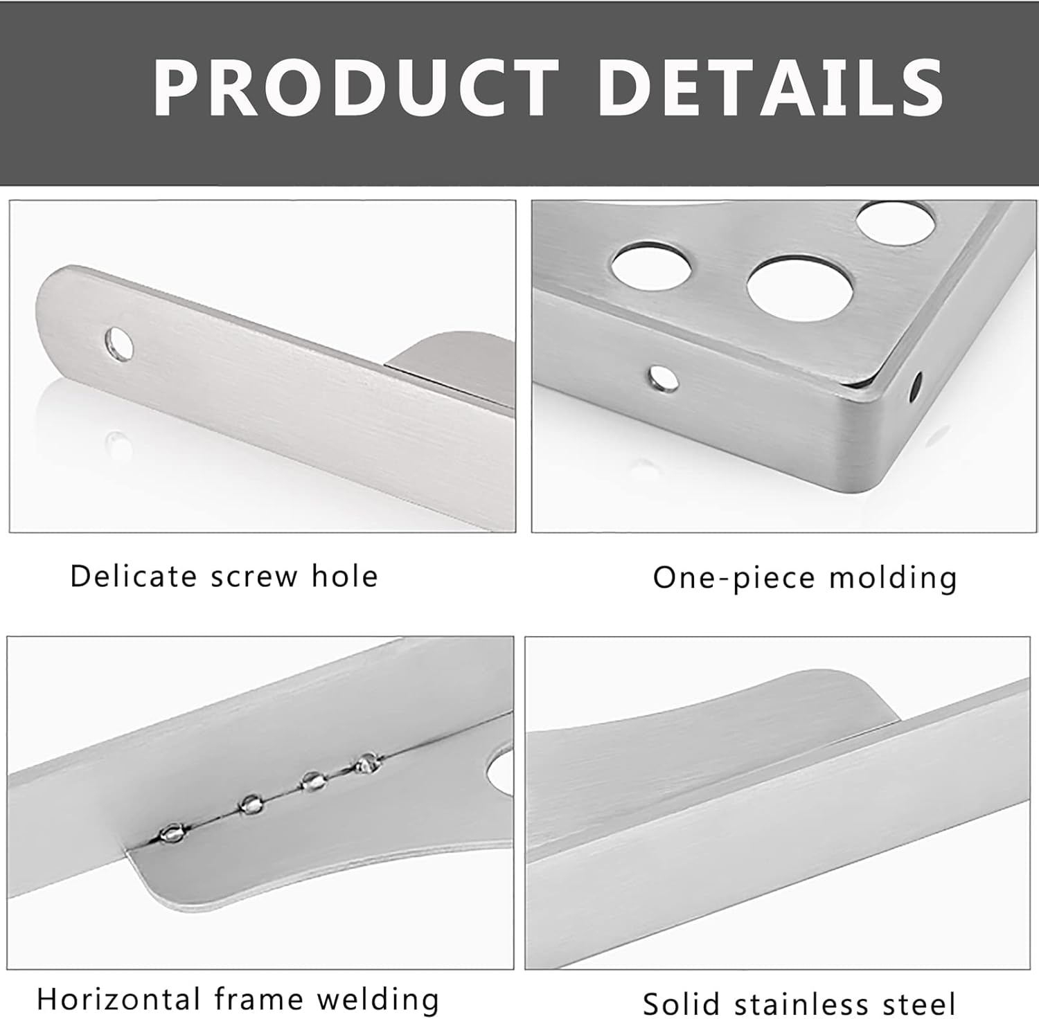 4 Pack Shelf Brackets,Floating Shelves Brackets,Wall Mount Shelf,Shelf Support Angle Brackets for Shelves, L Brackets for Table Work Bench,Space Saving Max Load 242 lb