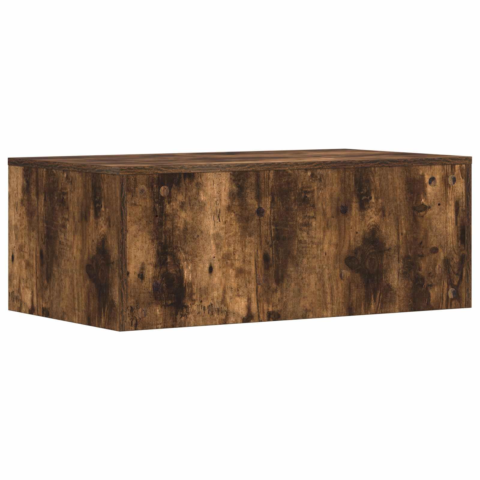 Biurko ścienne dębowe dymne 80 x 45 x 30 cm drewno inżynieryjne