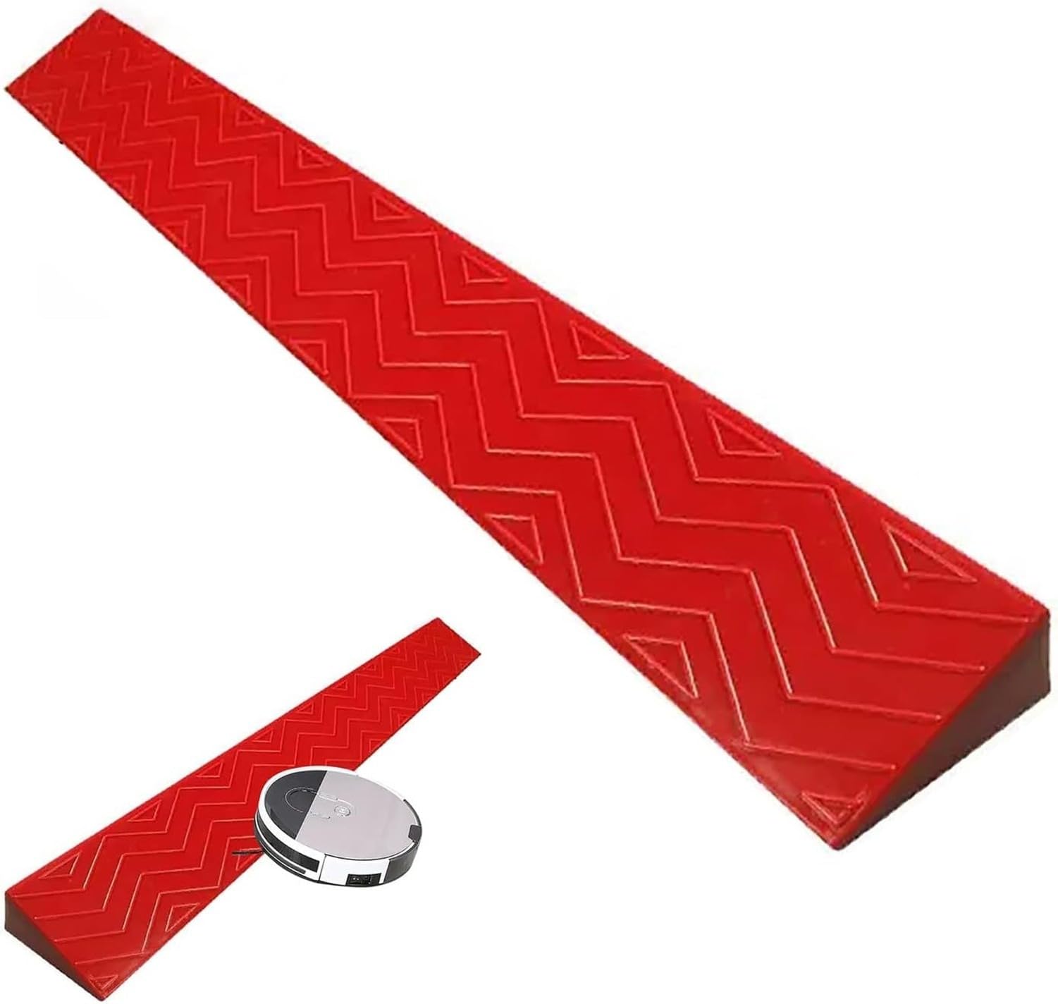 Prog Rampa Progu Wewnętrzny dla Wózka Inwalidzkiego Hulajnogi Robota Sprzątającego, Wysokość 4,5 cm Podjazd dla Rowery, Sprzątanie, Magazyn, Garaż, Kolor Szary, Red, Height 6cm
