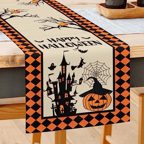 Amazon.com: Pumpkin Table Runner Halloween Table Runners 72 Inches Long ...
