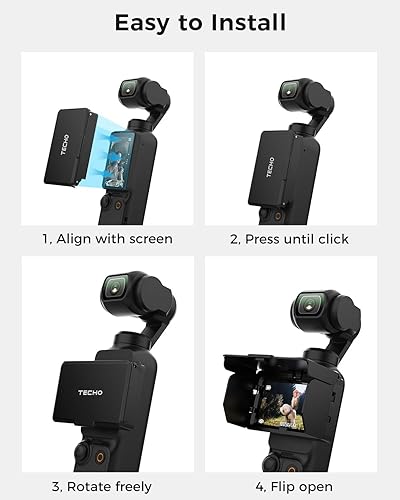 Miniatura 3 de Funda de pantalla plegable para DJI Osmo Pocket 3 accesorios, protector compacto antirreflejos para disparos al aire libre, cubierta de parasol para