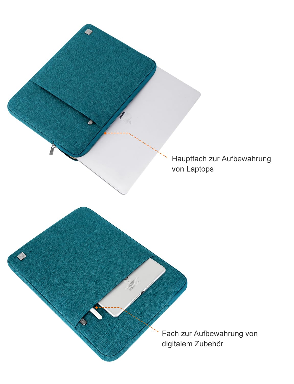 DOMISO Borsa Custodia PC 17 pollici per HP/Lenovo/Dell/ASUS/Acer/LG/MSI Gaming Laptop/Razer Blade 17/18 Notebook,Porta Computer Portatile Cover Laptop Case Sleeve per Uomo Donna,Turchese